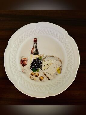 Vintage French Porcelain 5.5” Plate By Lourioux